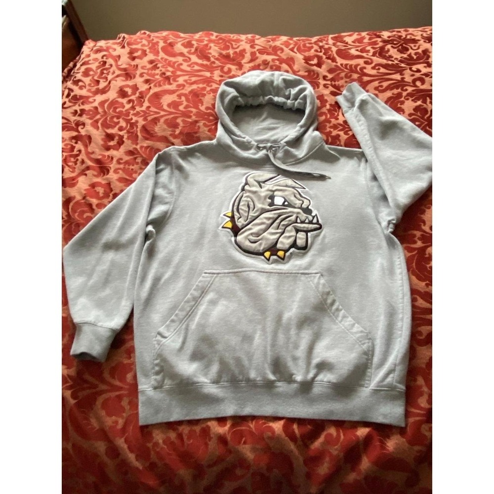 Champs Bulldog UOM Duluth Hoodie Heater Grey Large Men s39